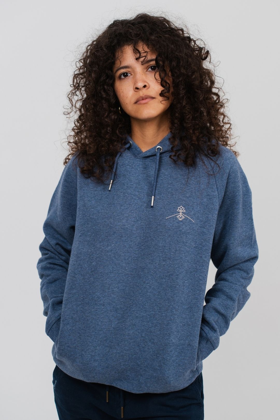 Sudadera orgánica - Azul Jaspeado