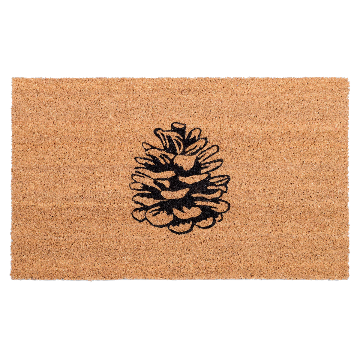 Nature Lover Pine Cone Coir Doormat