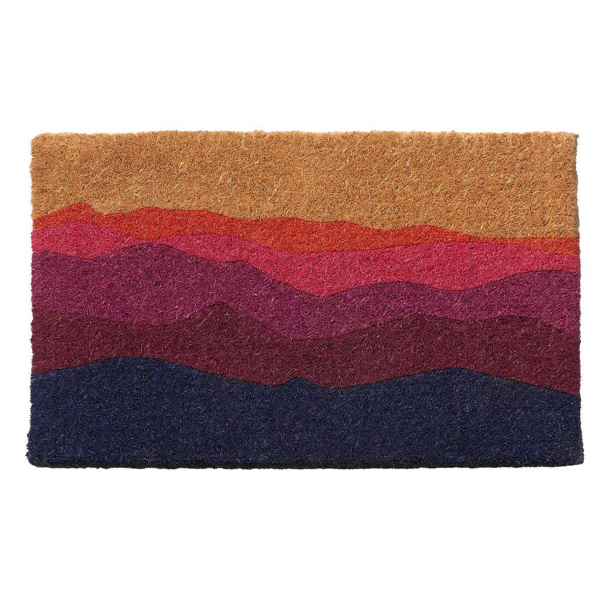 Shades of Dawn Doormat (18" x 30" Thick) Handwoven, Durable