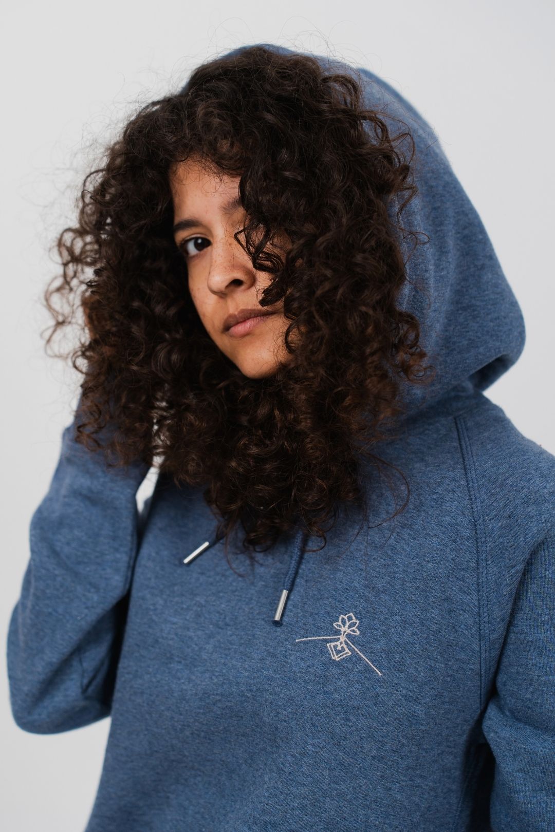 Sudadera orgánica - Azul Jaspeado