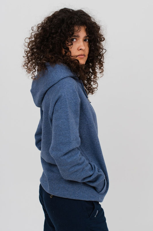 Sudadera orgánica - Azul Jaspeado
