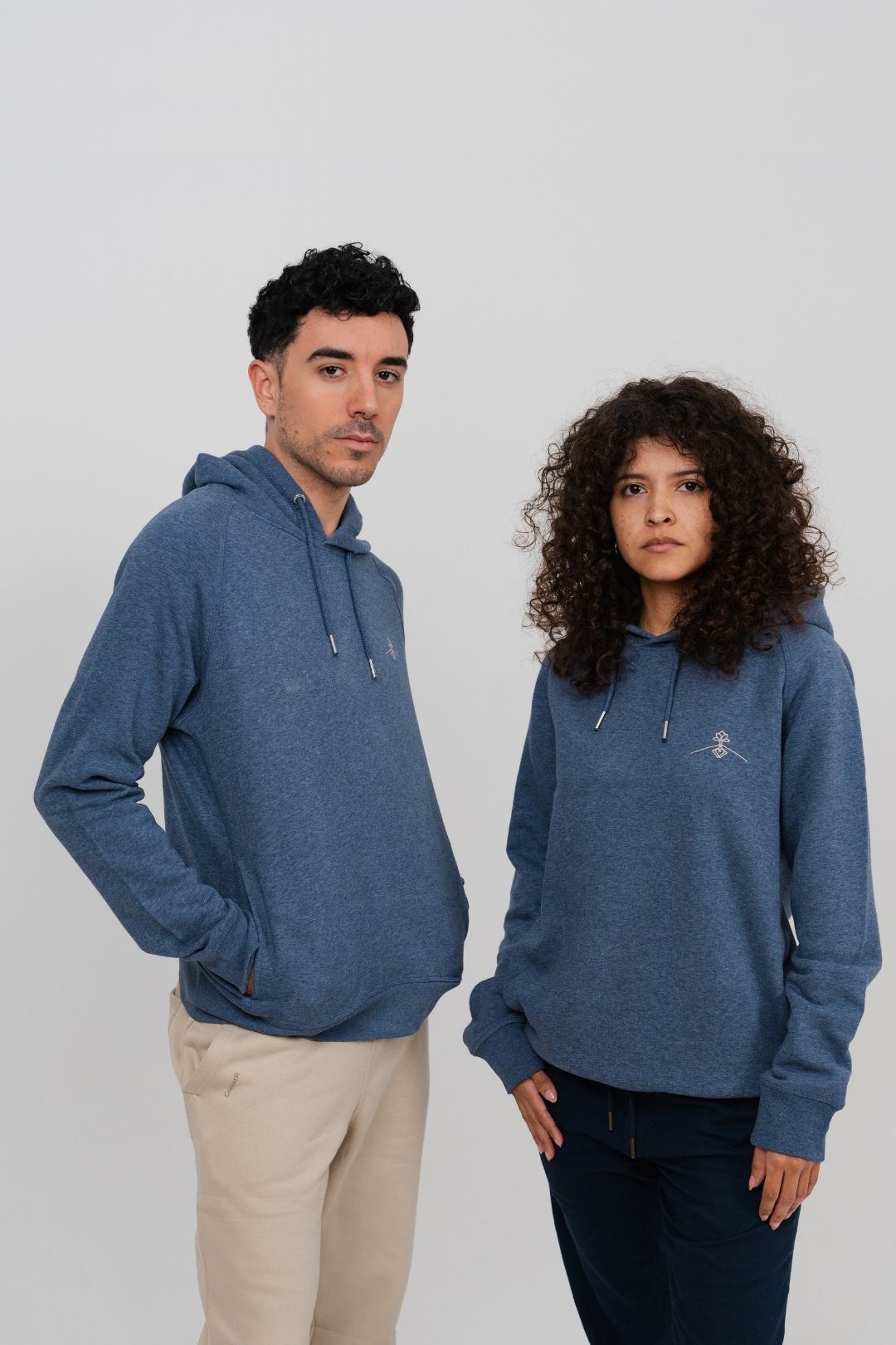 Sudadera orgánica - Azul Jaspeado