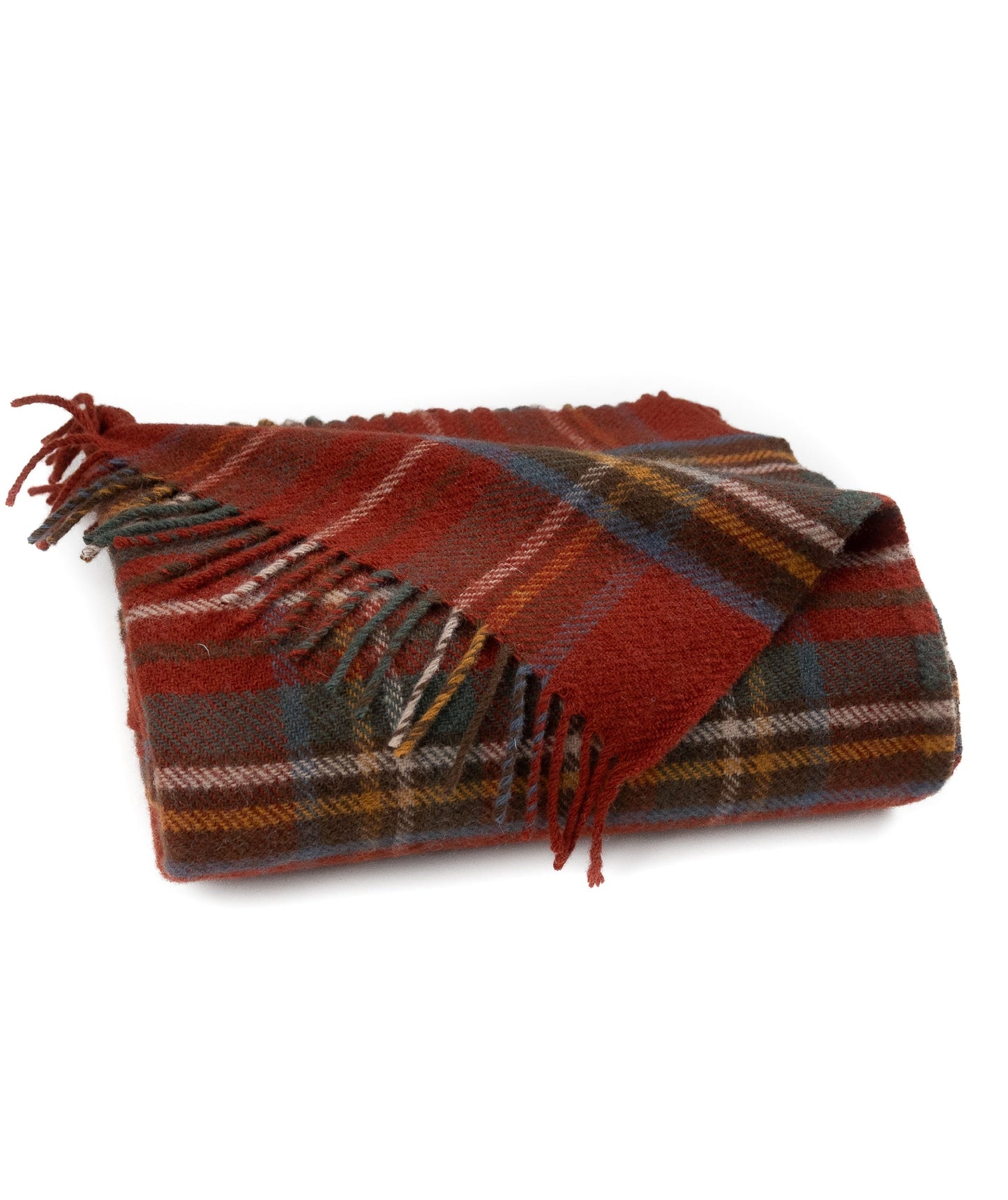 Highland Tweeds Pure New Wool Fluffy Throw - Antique Royal Stewart