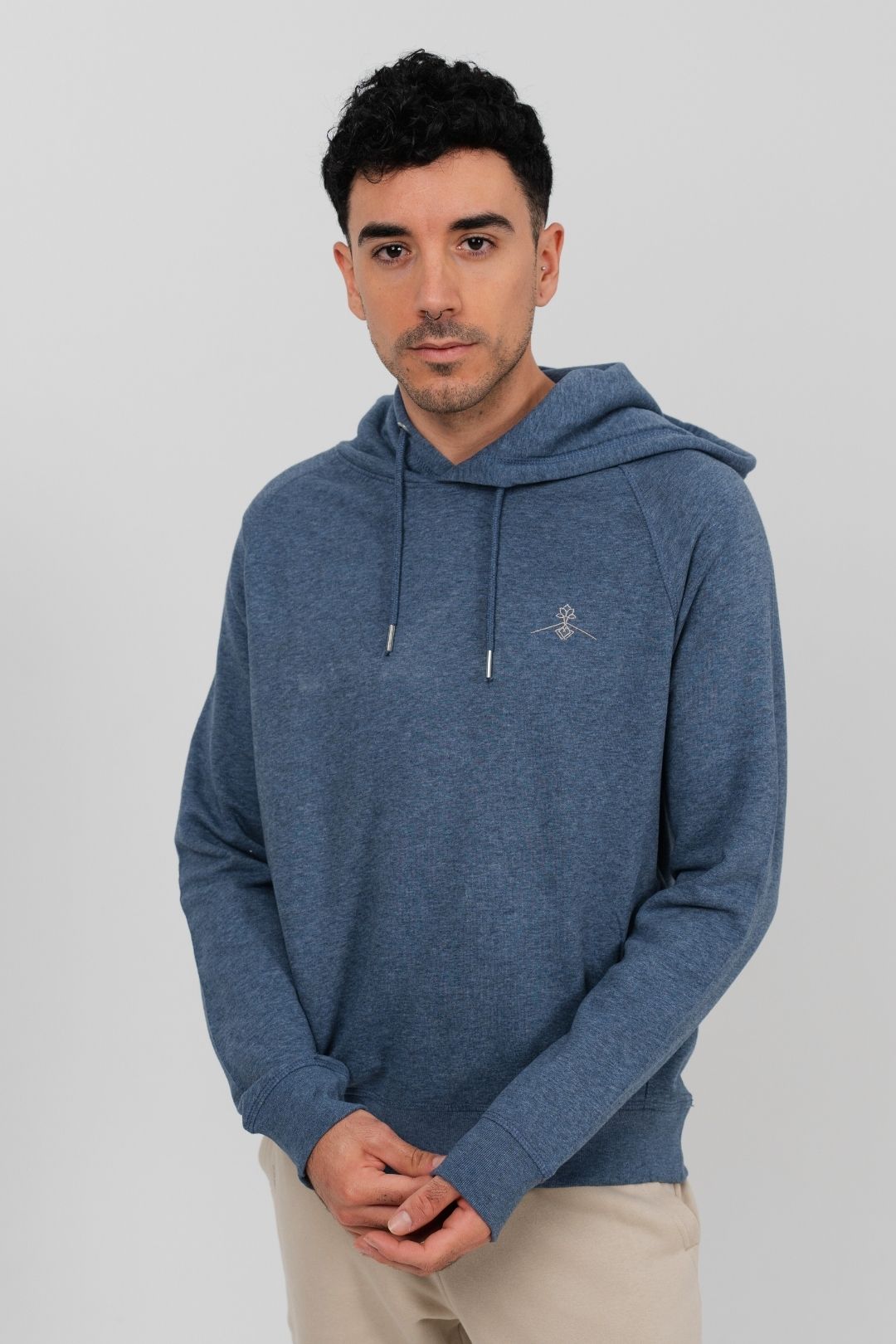 Sudadera orgánica - Azul Jaspeado