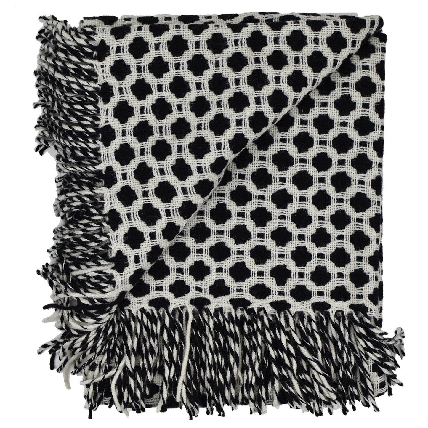 Highland Tweed Hedgerow 100% Pure New Wool Throw ~ Black ~