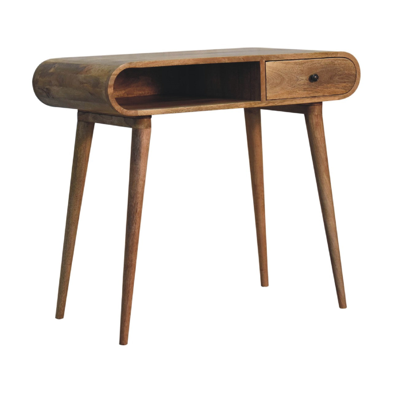 Solid Wood Curved Writing Desk