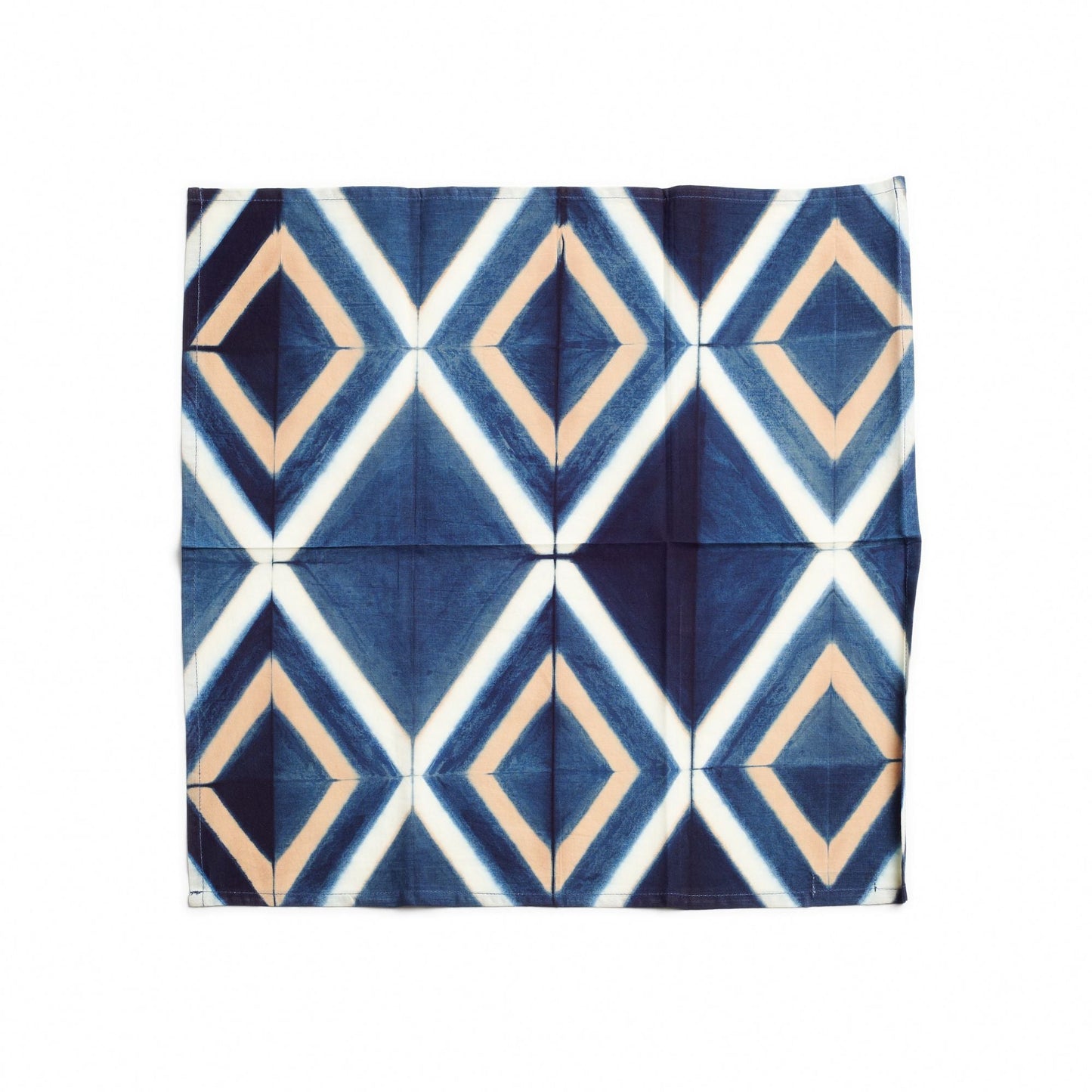 Tisa Black Hand Crafted Shibori Print Cotton Table Napkin ( set of 4 )
