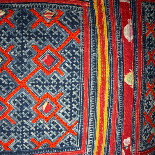 Hmong & Hemp Throw Pillow Cover