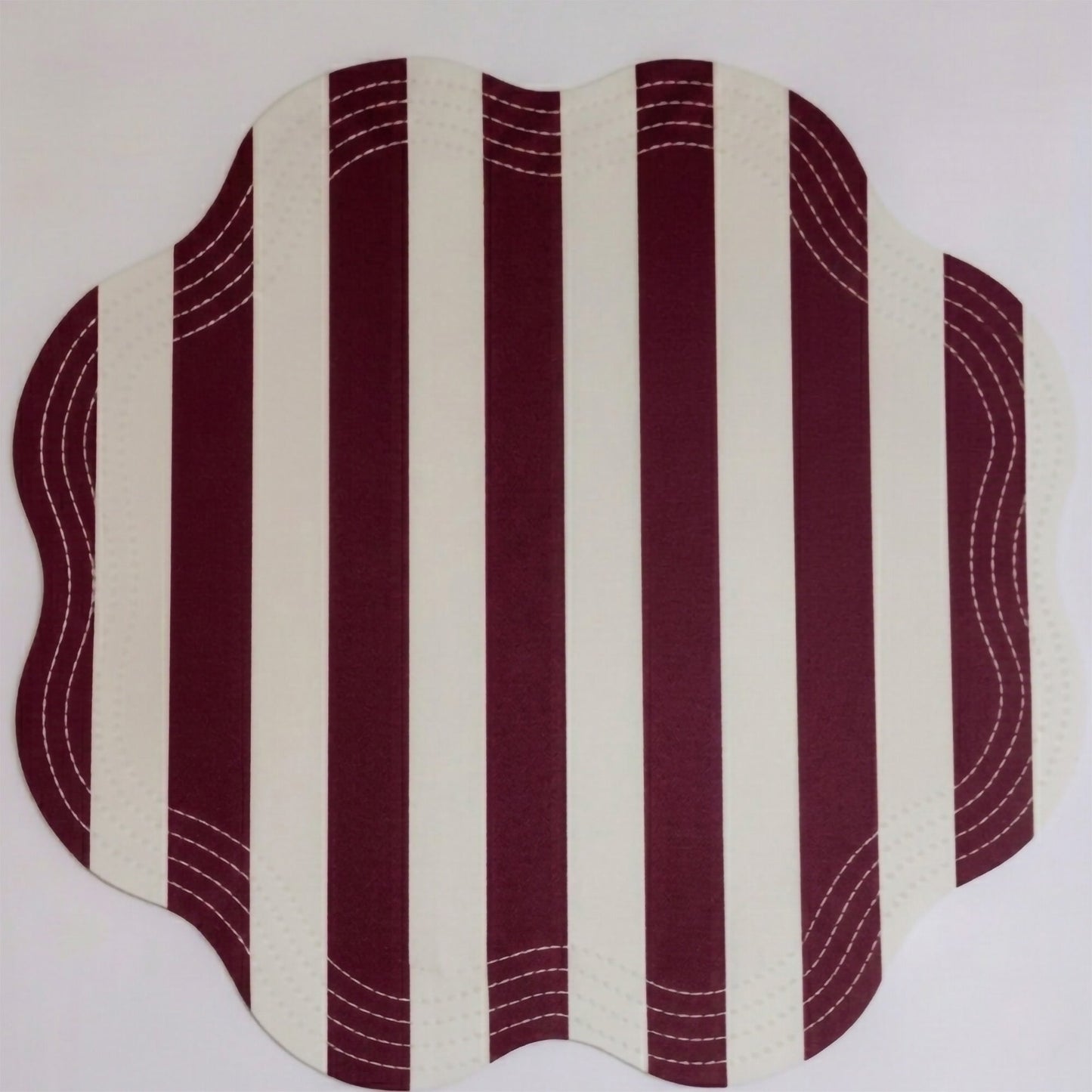 Retro Striped Faux Leather Placemat