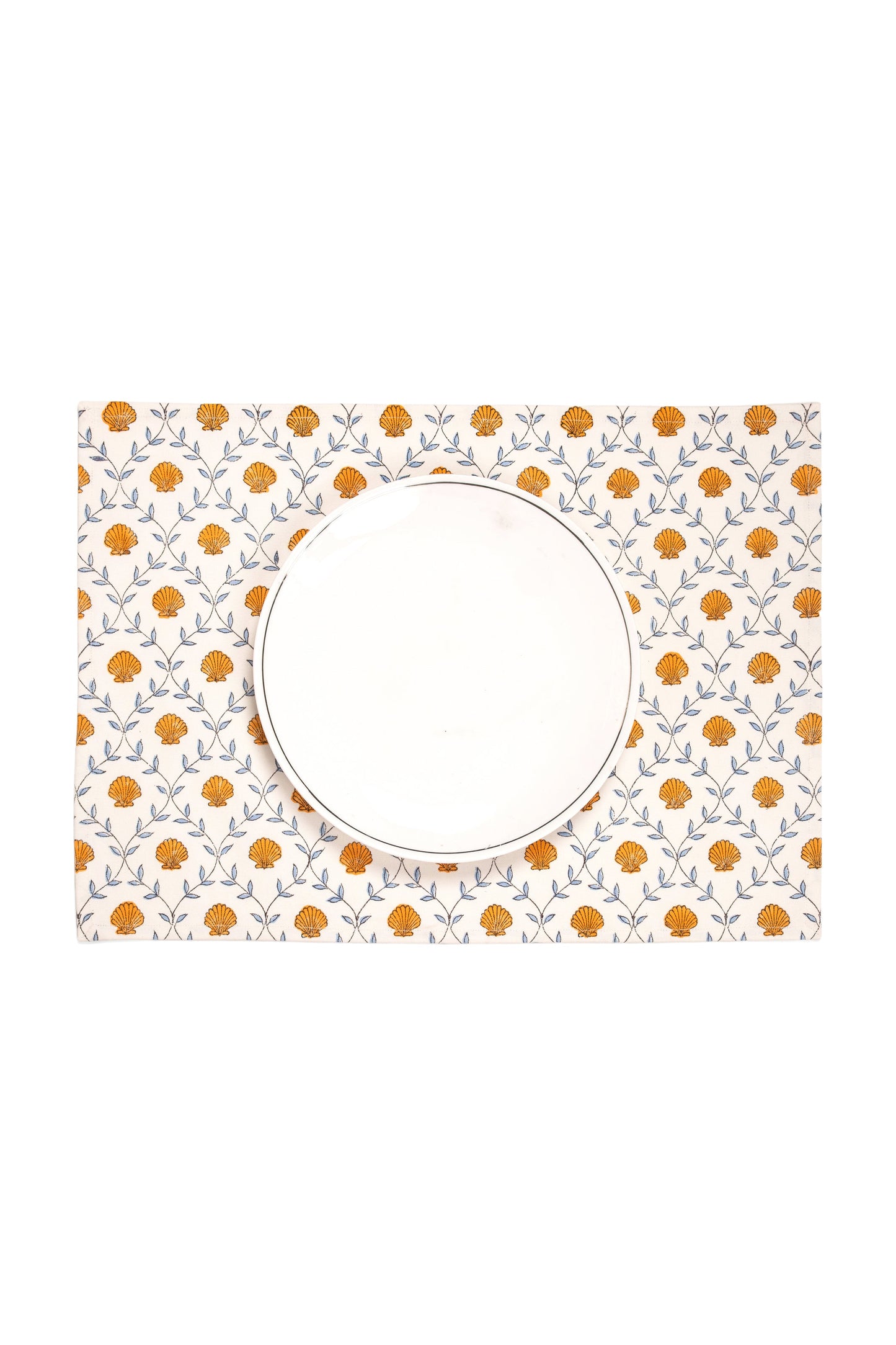 Seashell Blockprint Placemat