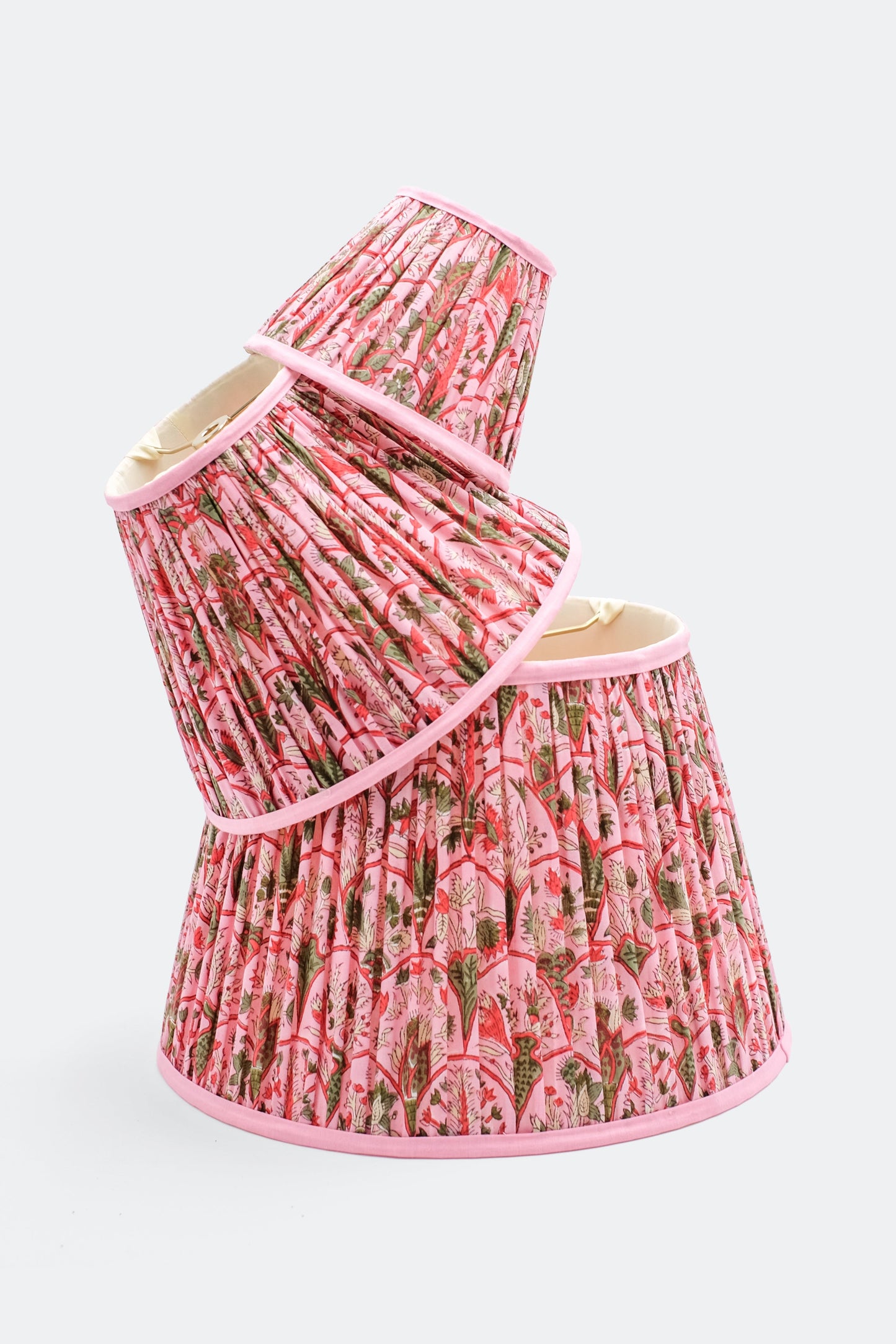 6'' Mini Pleated Lampshade —  Blockprint
