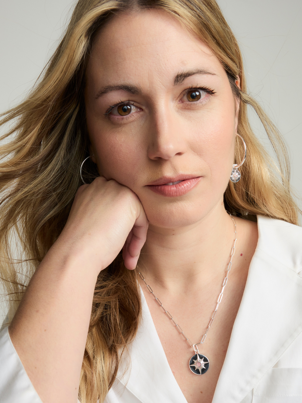 Sterling Silver Pink Rhodochrosite Necklace - Astrid | No More Nobody