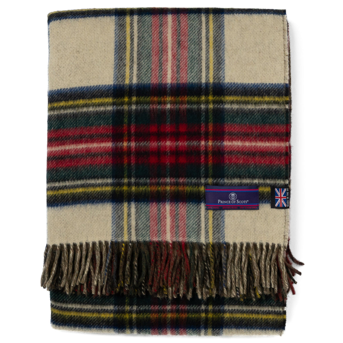 Prince of Scots Double Merino Wool Reversible Throw – Antiqued Dress Stewart Tartan