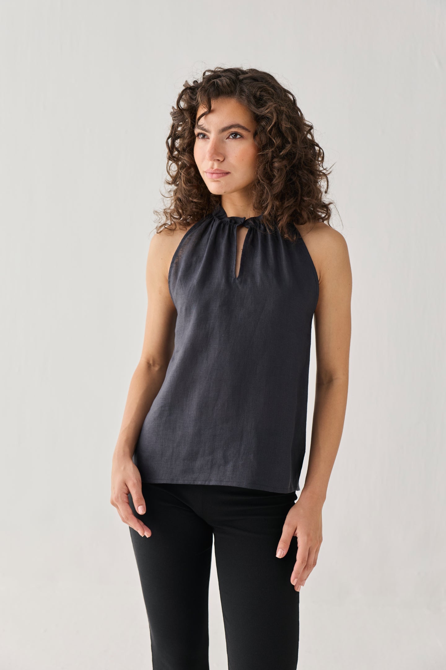 Halter Neck Top in Black