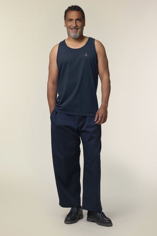Camiseta tirantes orgánica - Azul Marino