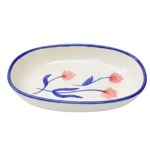 S/2 Handmade Ceramic Serving Bowl - Camellia