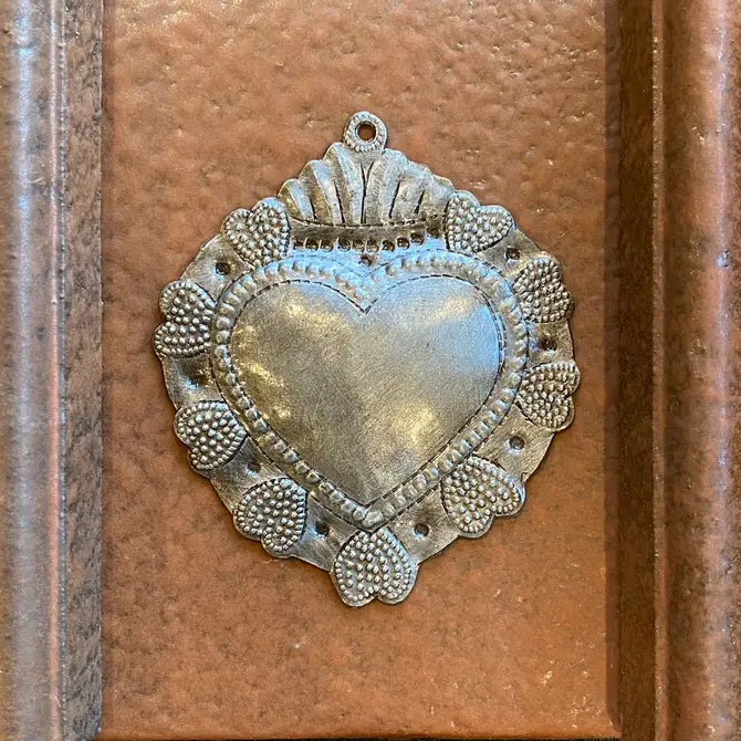 Sacred Heart, Recycled Metal, Religious Folk Art 3