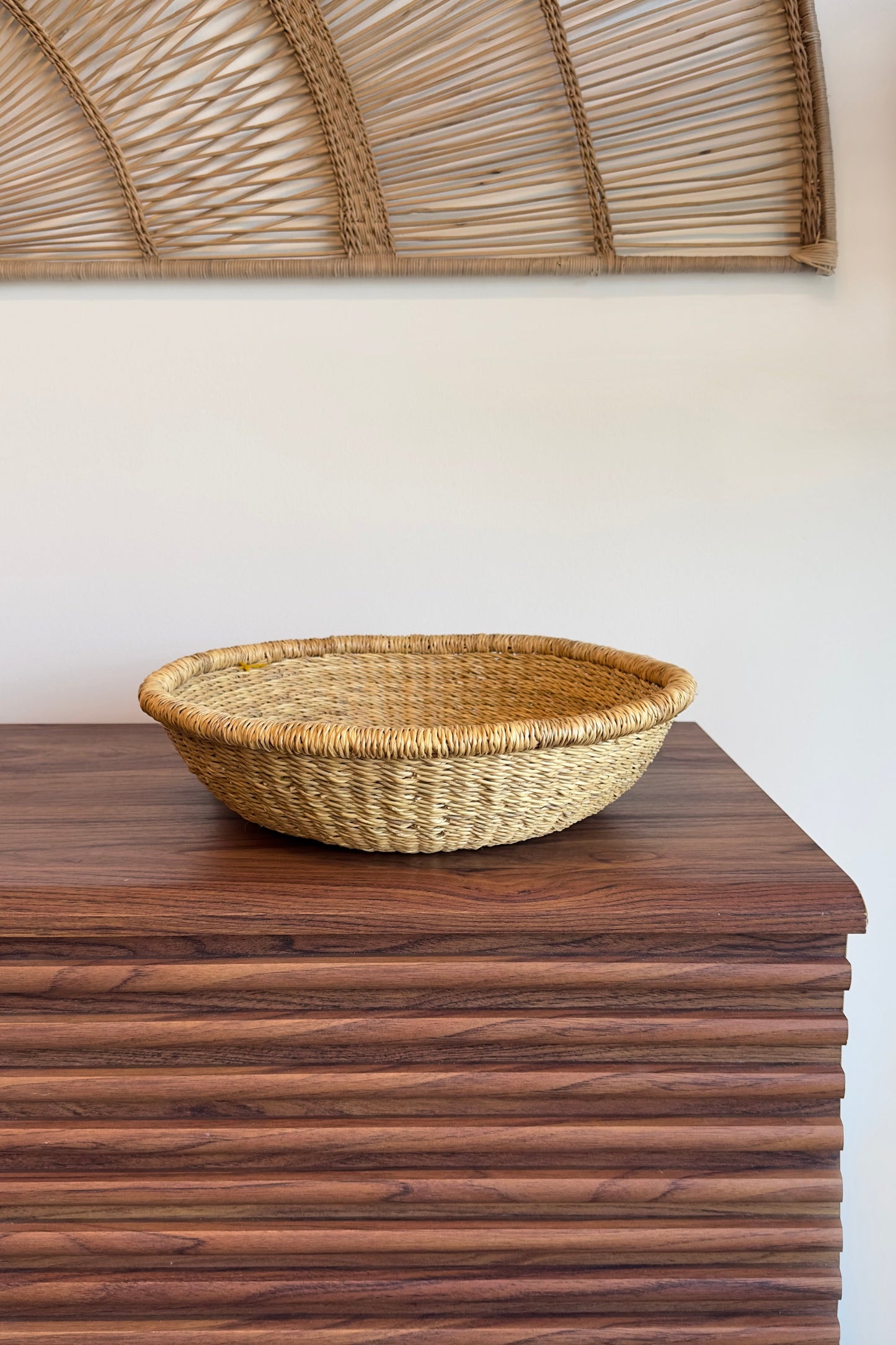 Handwoven Large Tray Basket - Natural