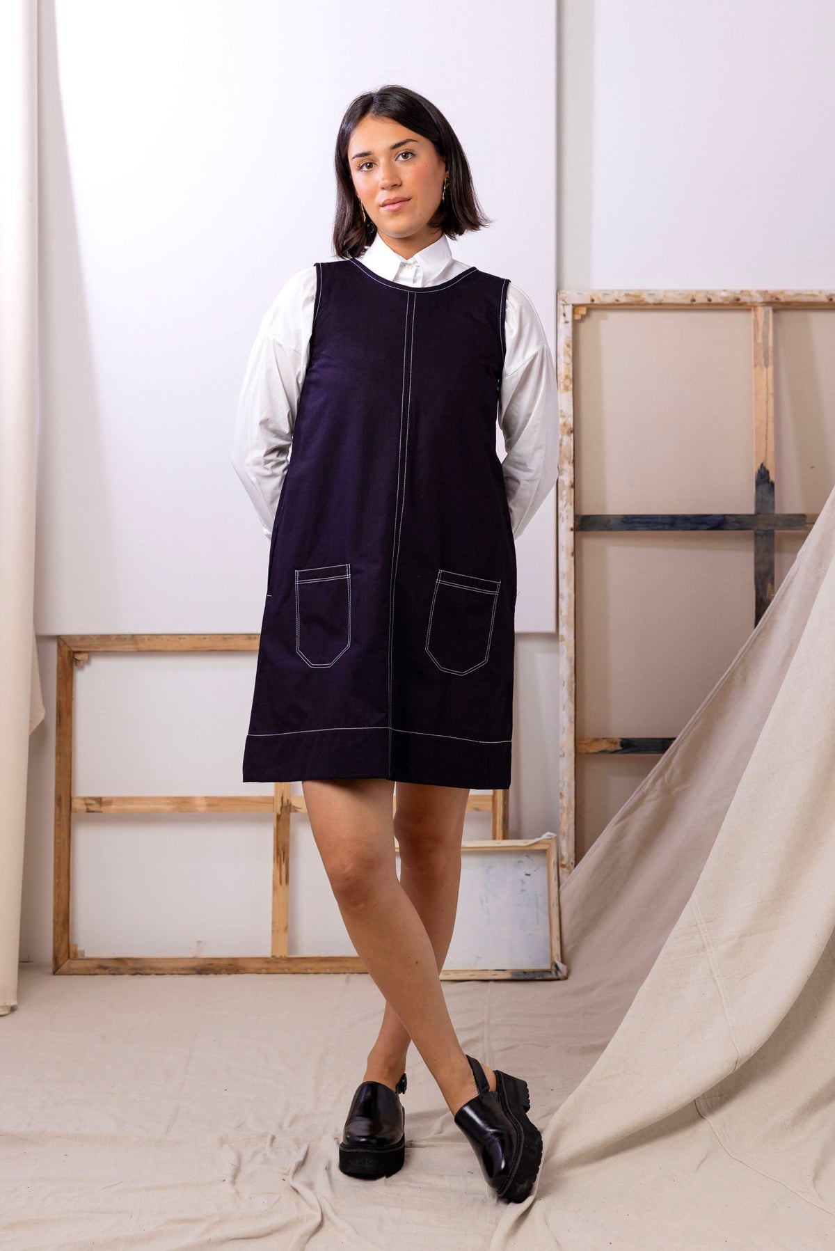Etta Reversible Dress | Indigo