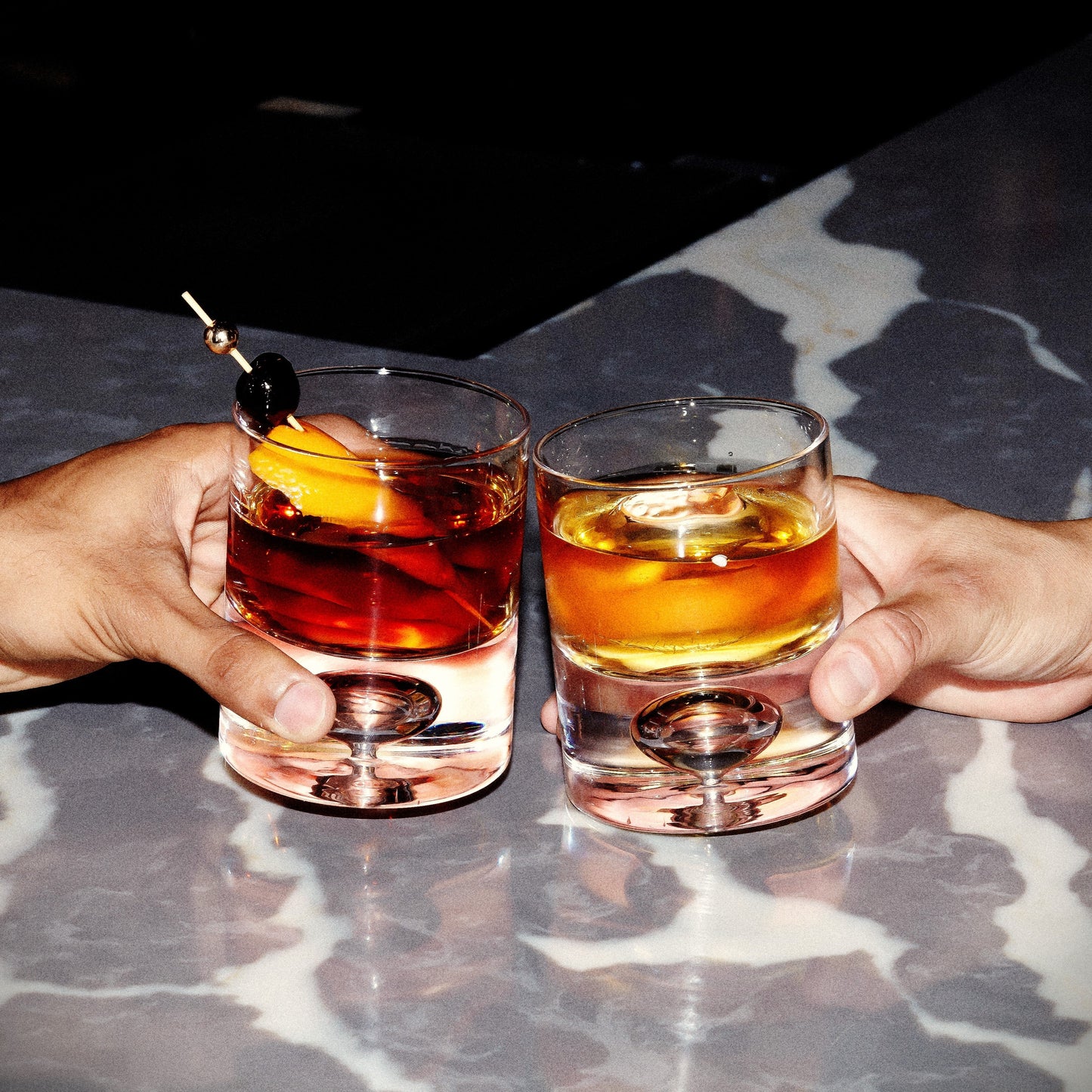 Crystal Bubble Heavy Base Whiskey Glass Tumbler