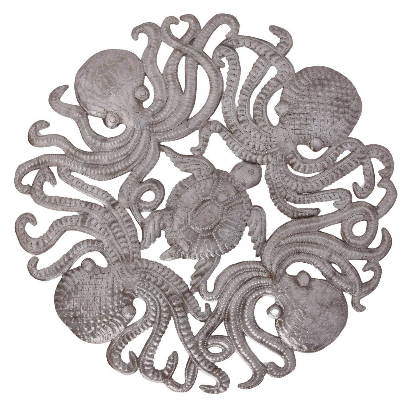 One of a kind,  Octopus Wall Art Metal Sculpture Fair Trade