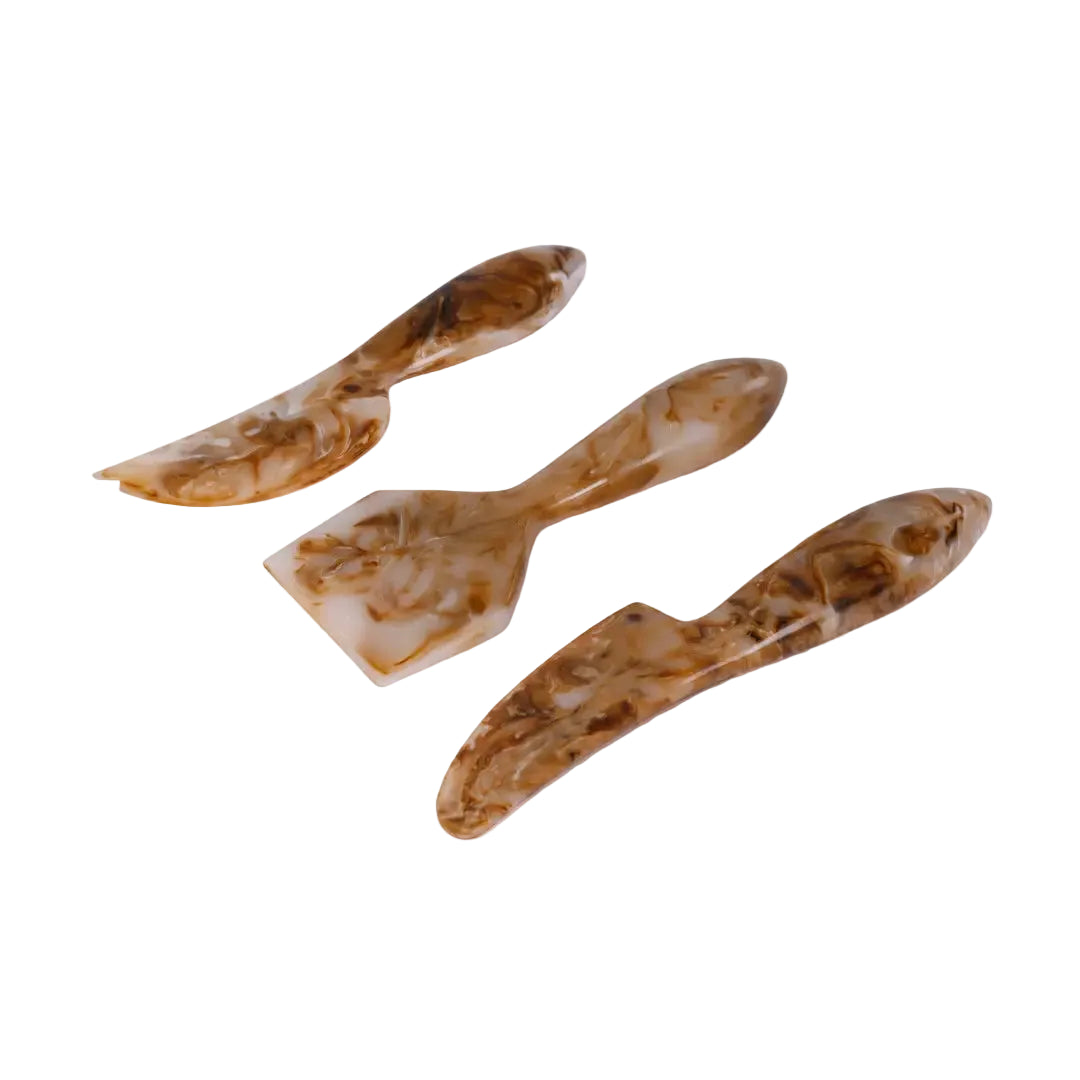 Resin Cheese Knife, Brown (Set of 3)  - 6 Inches
