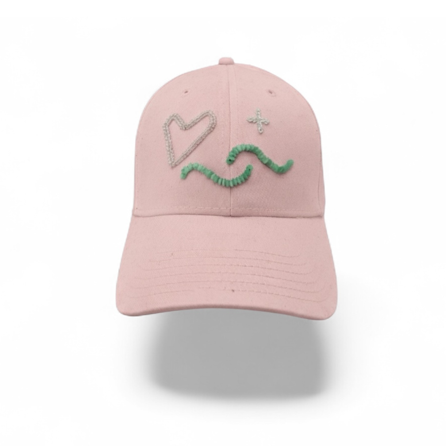 The Energy Project - Love & Light Hat - Hand-Beaded, Natrual Crystals - White