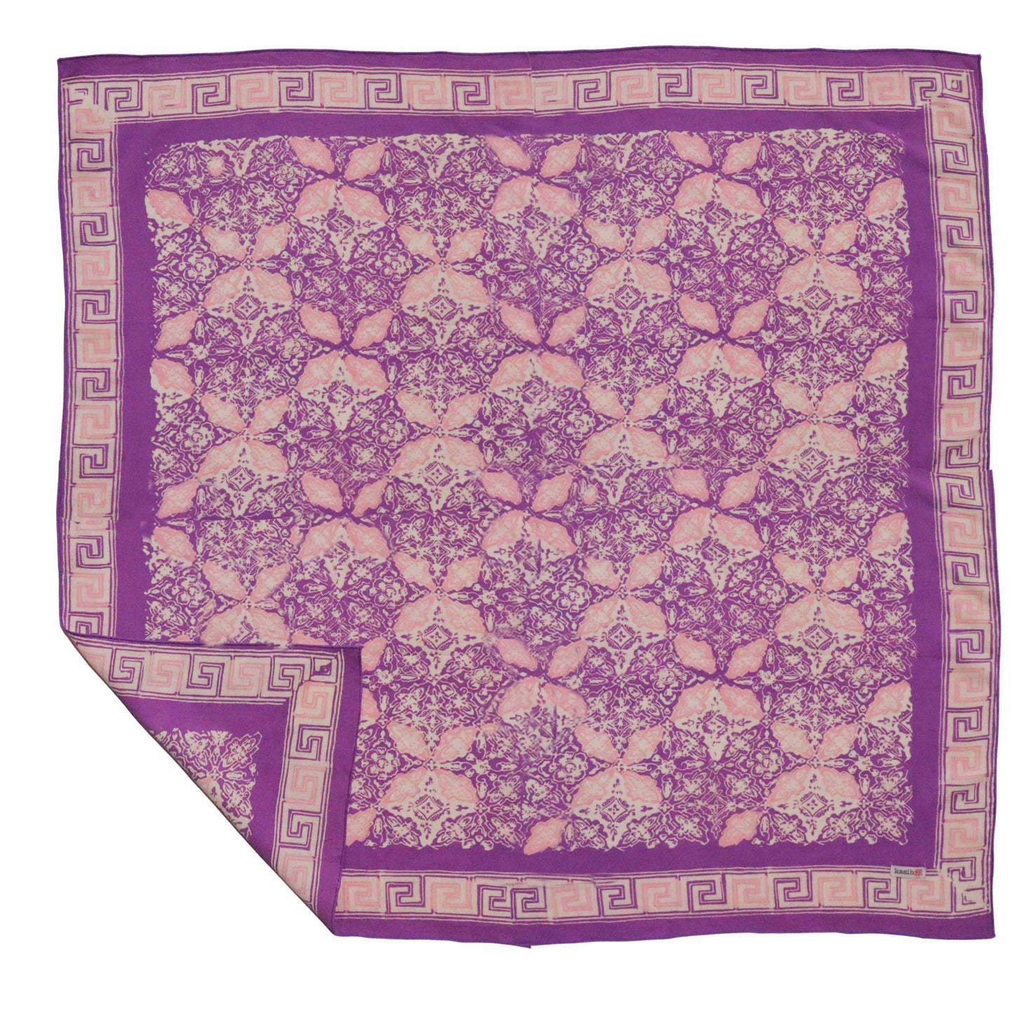 Large 39" Hand Dyed Batik Bandana - Lavender Love
