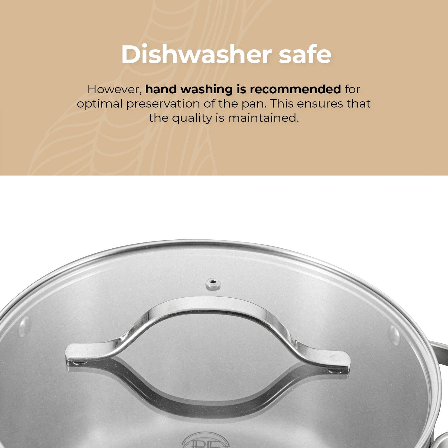 BE | LIVING - Essential Series - 8 qt / 26 cm Stock Pot with lid - Triply Stainless Steel