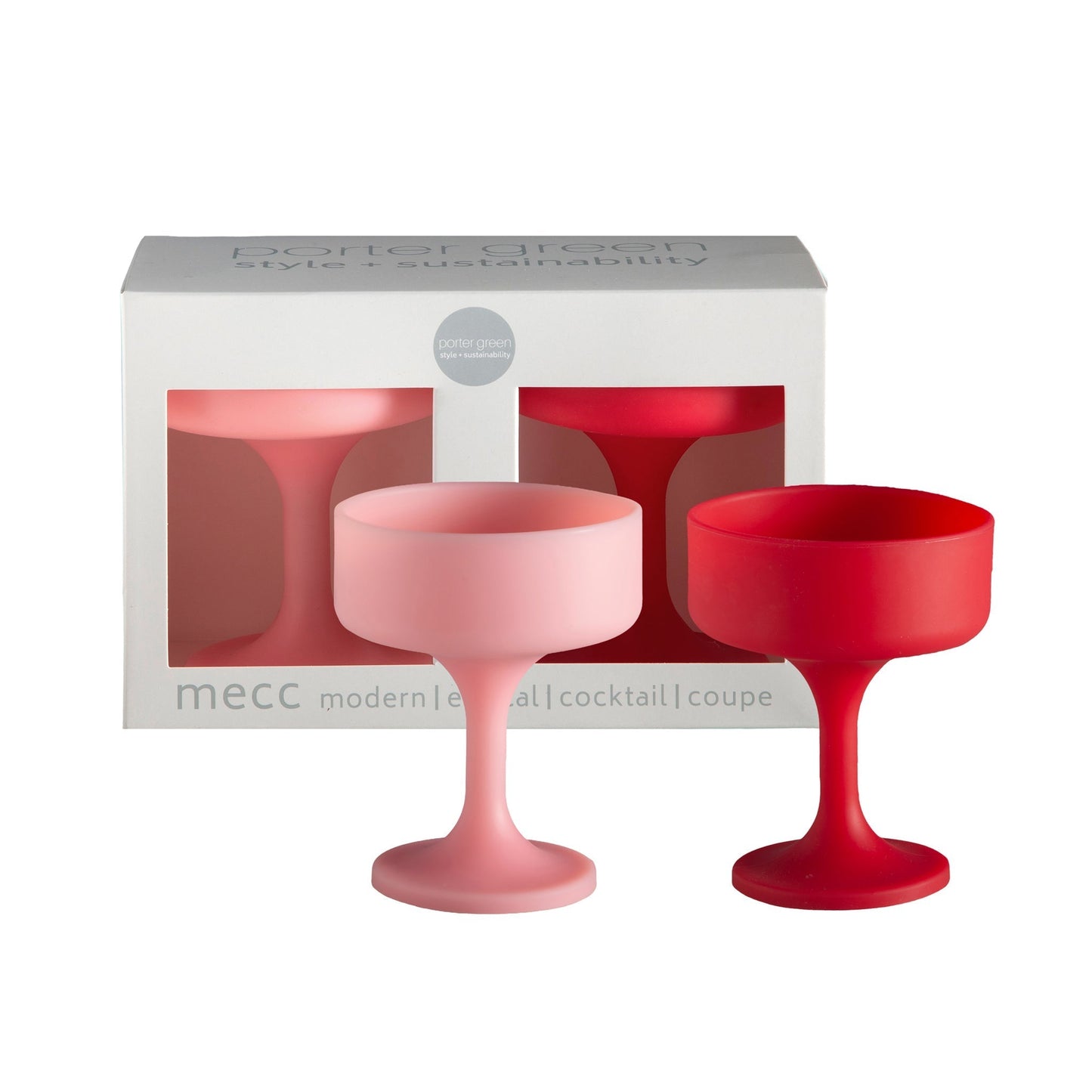 cherry + blush | mecc | silicone unbreakable cocktail glasses