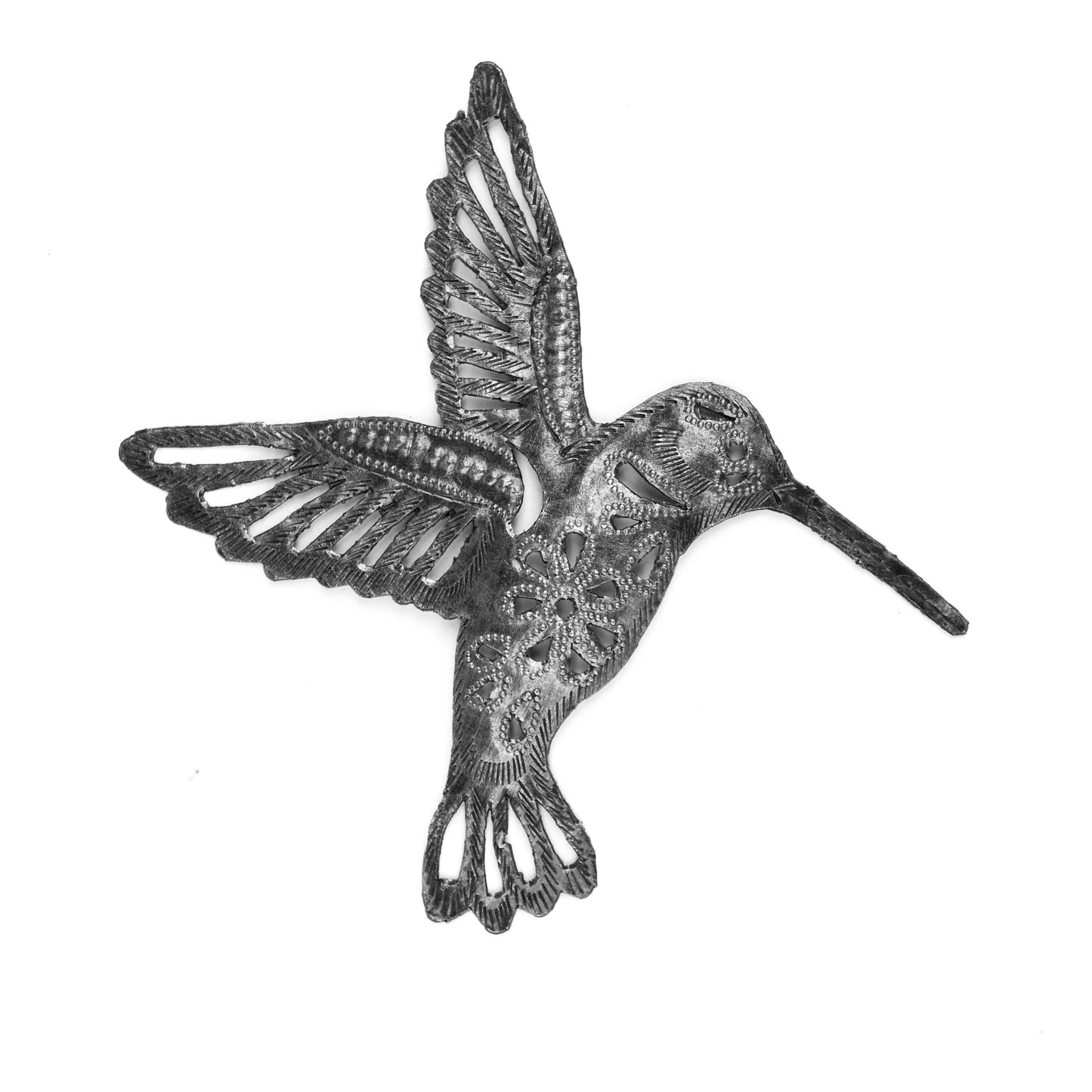 Hummingbird Wall Decor, Home Garden Accent, Floral Cutout