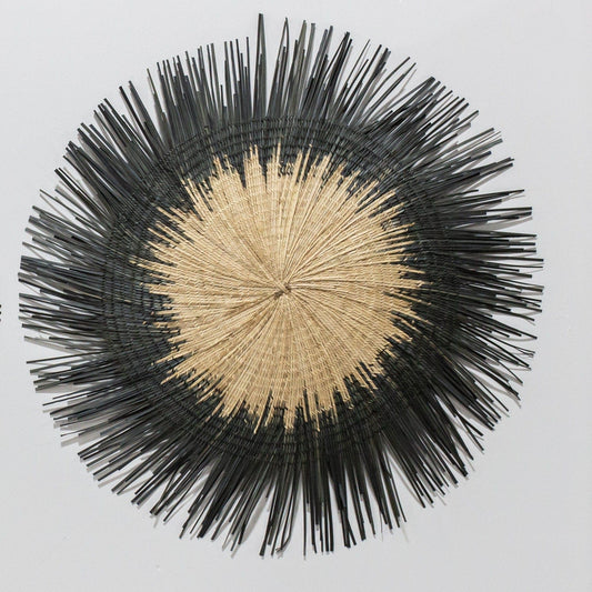 Usiku Black and Natural Woven Wall Art