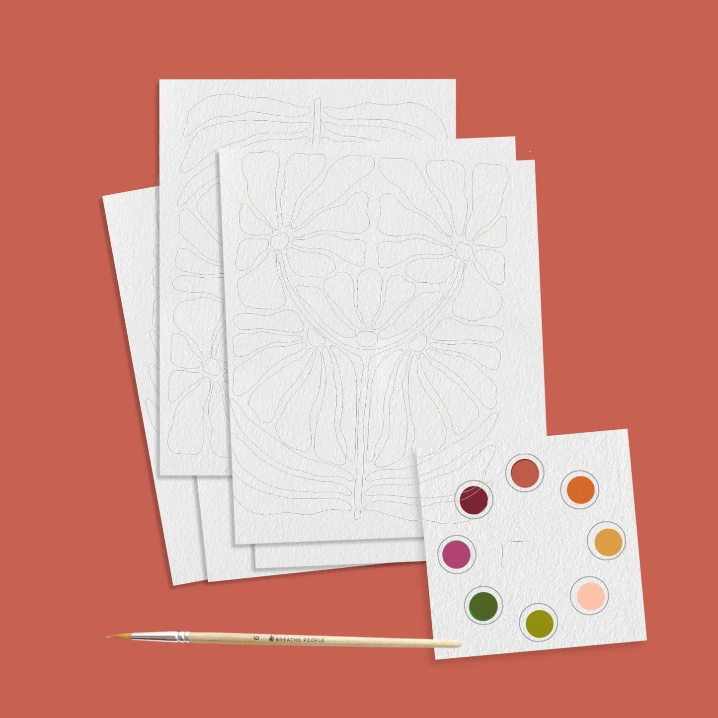 All-in-One Watercolor Art Prints + Postcards: Abstract Botanicals