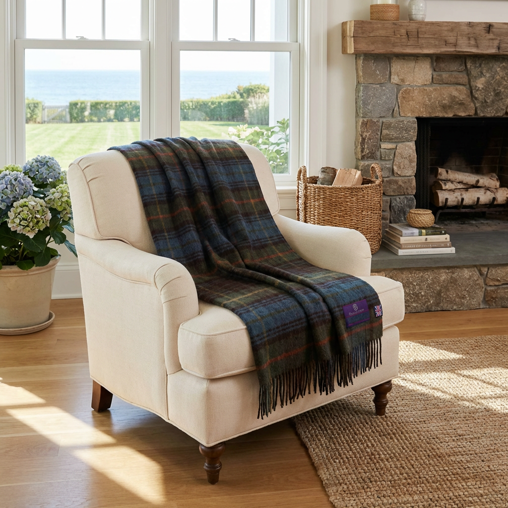 Prince of Scots Merino Wool Throw - Antique Hunting Stewart