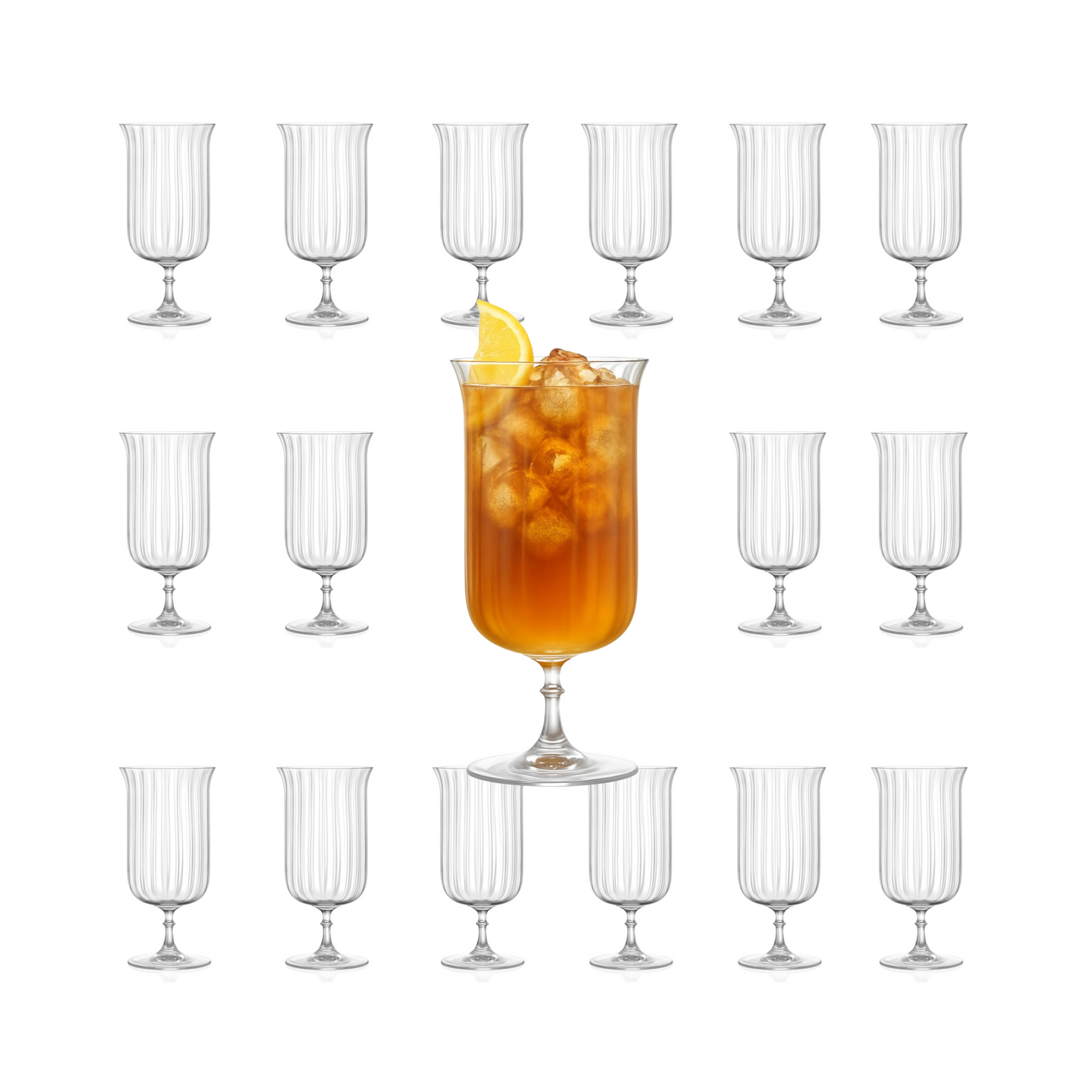 Rims Orient-Coupe Gin Sour/Long Island Ribbed Cocktail Glasses