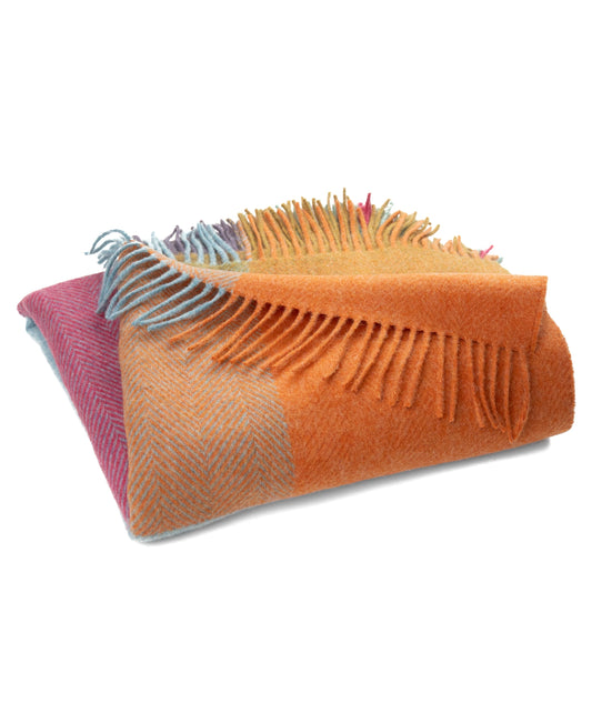 Southampton Home Merino Wool Throw – Block Kaleidoscope