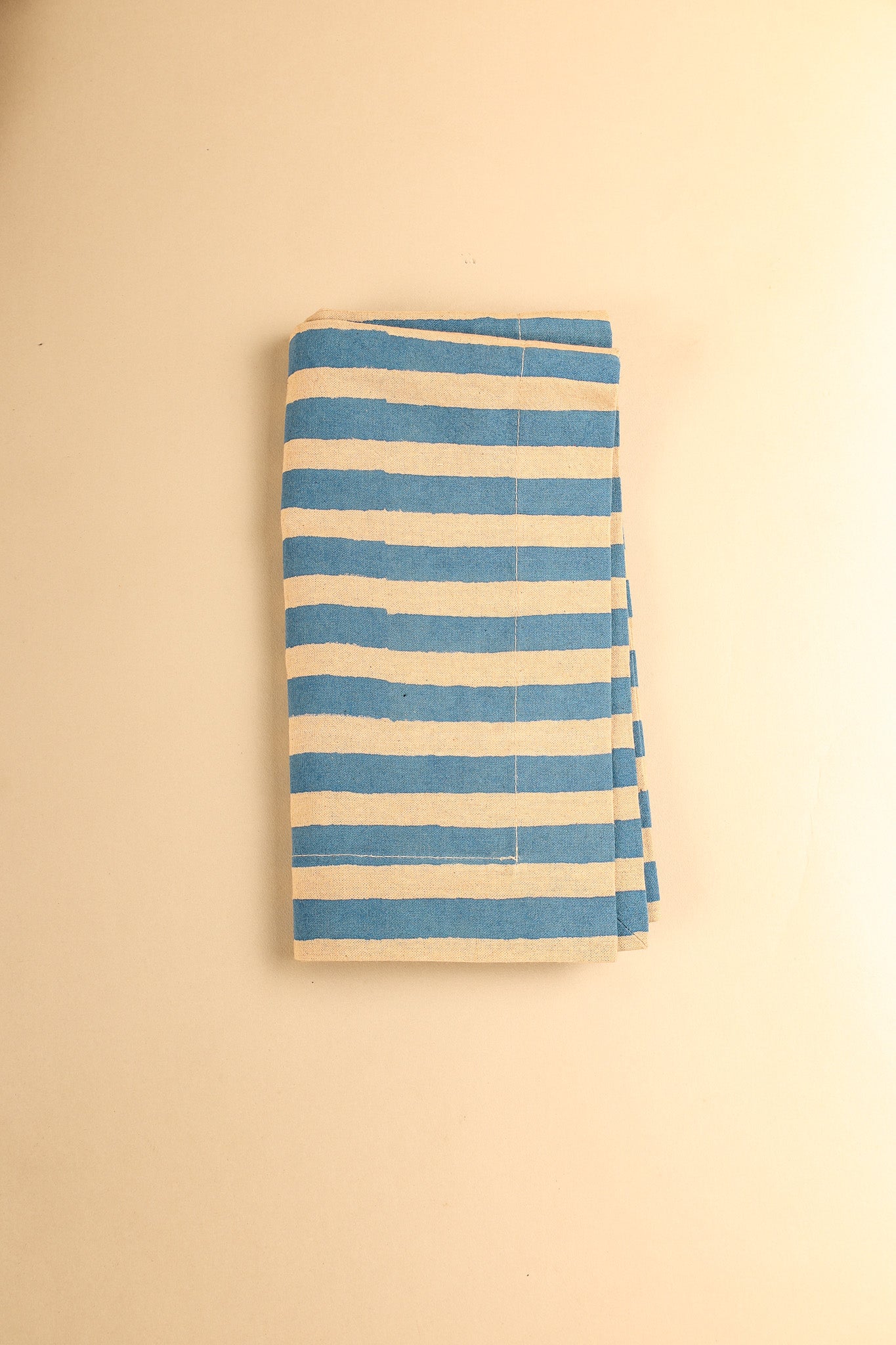 Oh! Stripes (Blue) Block Print Napkins, Set of 4