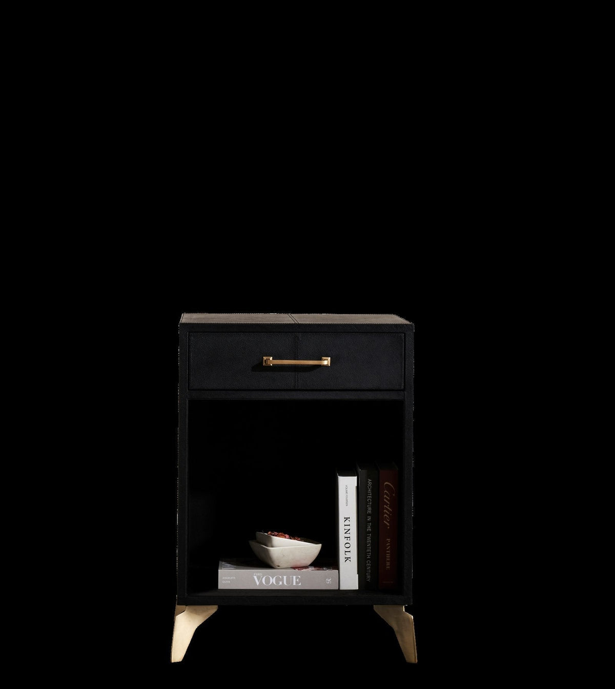Berkeley Single Drawer Leather Side Table