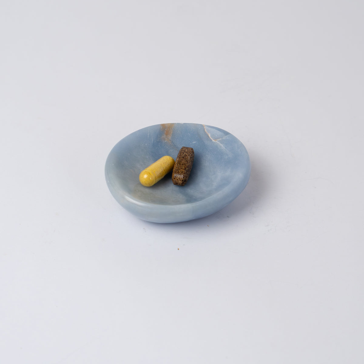 Blue Angelite Gemstone Catchall | Handcrafted Jewelry Dish | DAR Proyectos