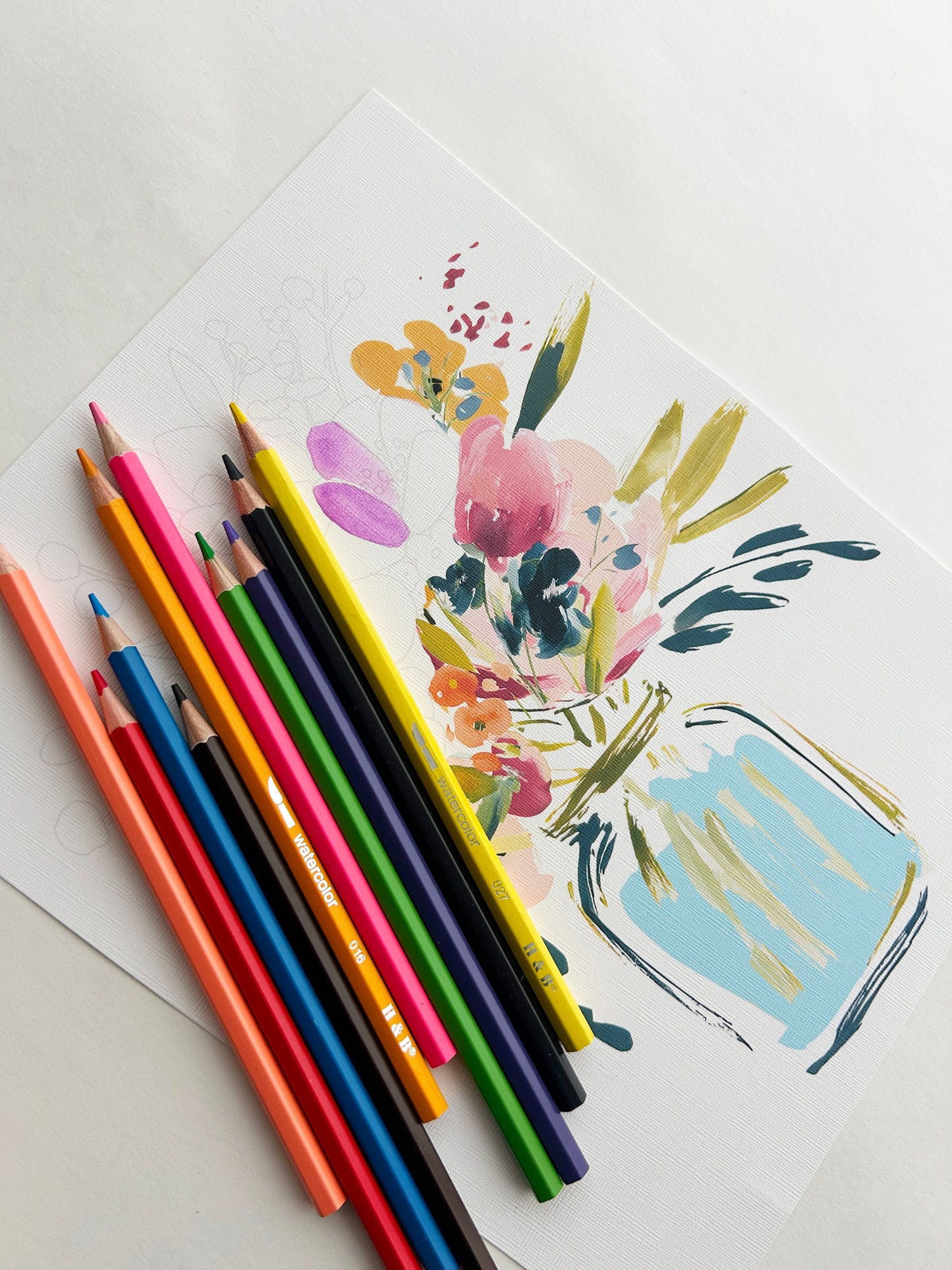 12-Color Watercolor Pencil Set for Beginner