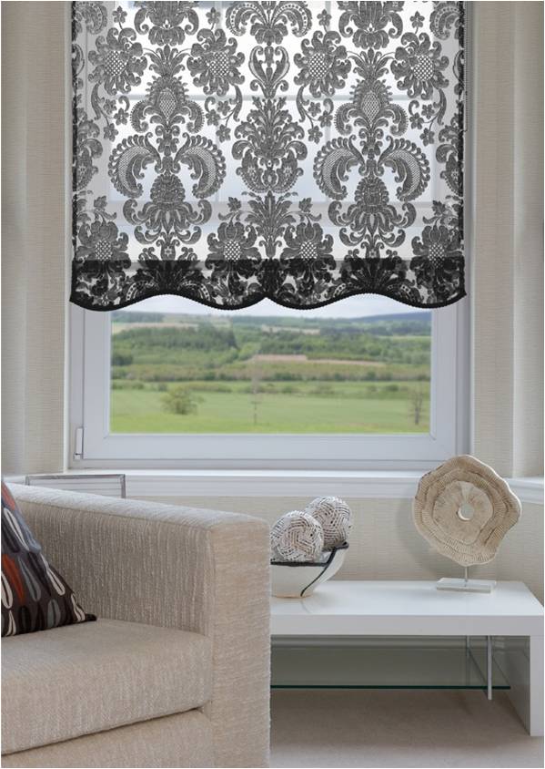 Custom Roller Shades ~ The Edward ~ Black