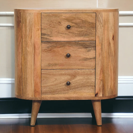 Solid Wood Mini Oak-ish Cabinet