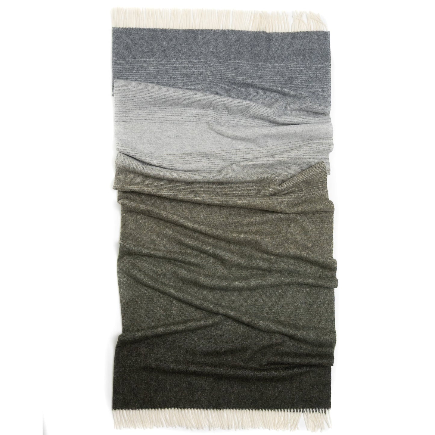 Whisper Ombre Merino Wool Throw – Moss