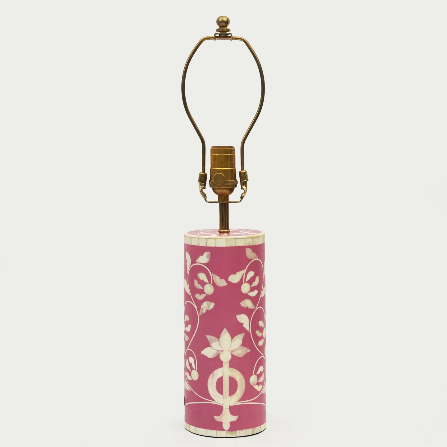 Floral Vines Bone Inlay Table Lamp Base
