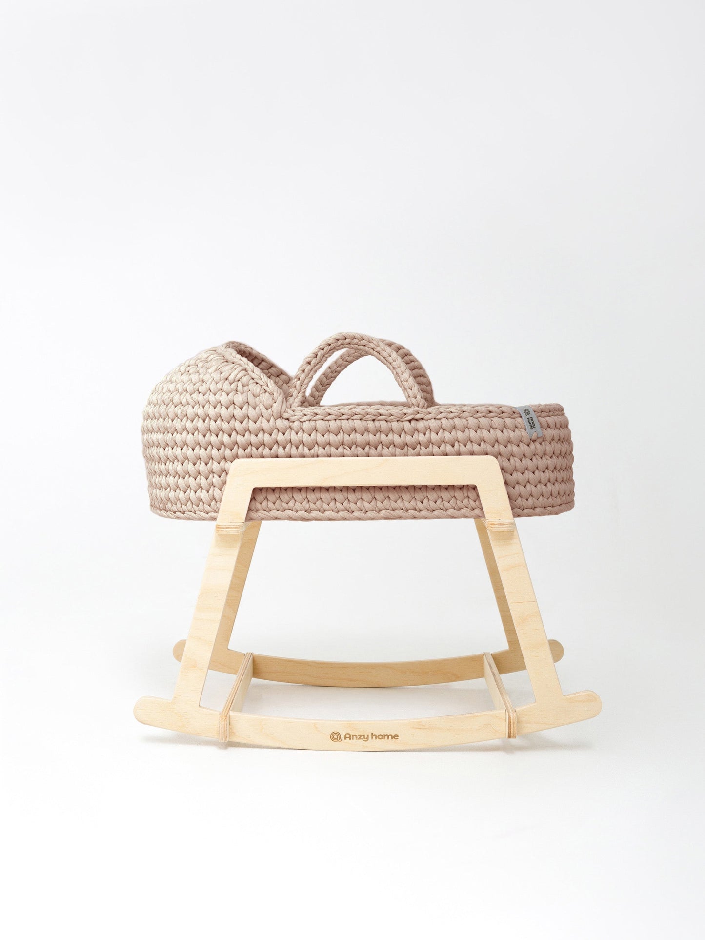 Doll Moses Basket w/Rocking Stand