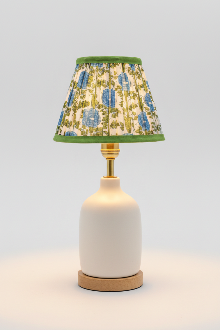 6'' Mini Pleated Lampshade —  Blockprint