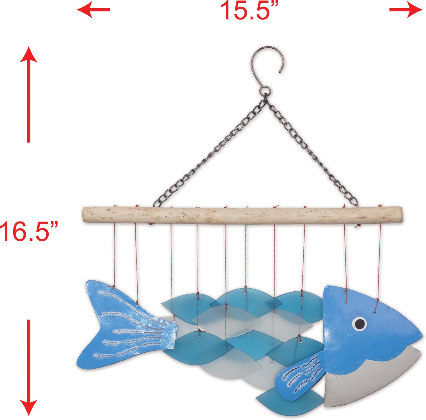 Bali Fish Glass Chime