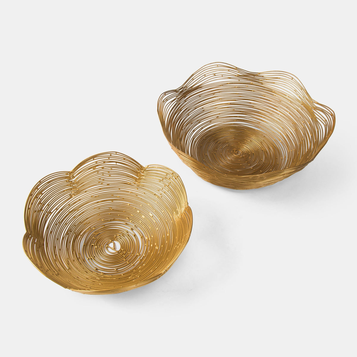 Gurez Valley Iron Bowl Set of 2 – Gold