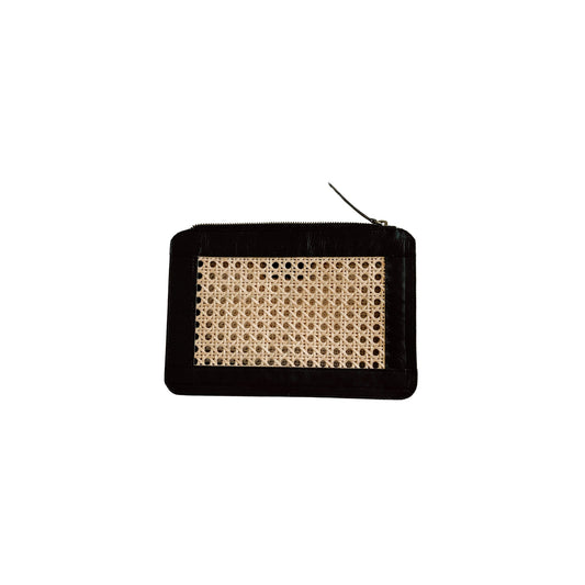 Mariah Night Out Rattan Clutch - Black
