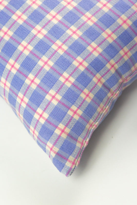 Archive NY Sofia Plaid Square Pillow in Periwinkle